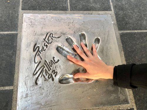 Handabdruck von Silvester Stallone in Cannes